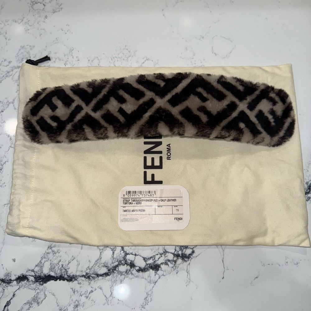 Fendi Shearling Strap Through